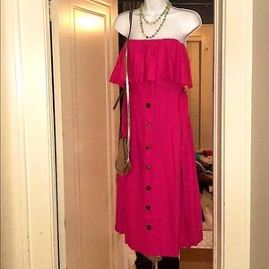 ADORABLE PINK STRAPLESS DRESS! ❤️